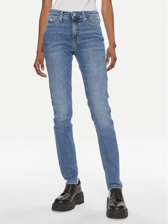 Calvin Klein Jeans Дънки J20J222755 Син Skinny Fit – Дамски skinny дънки
