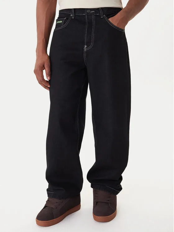 DC Shoes Дънки Worker Baggy Denim Rbt ADYDP03079 Черен Baggy Fit – Мъжки loose дънки
