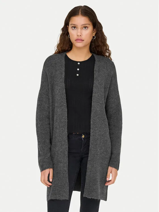 ONLY Кардиган Talio 15358604 Сив Regular Fit – Дамски жилетки