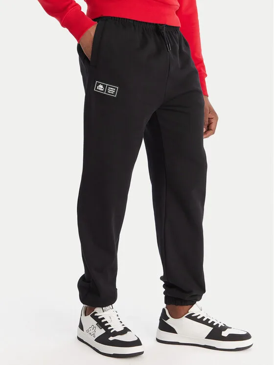 Kappa Долнище анцуг Olmos 311M2TW Черен Regular Fit – Мъжки спортни панталони