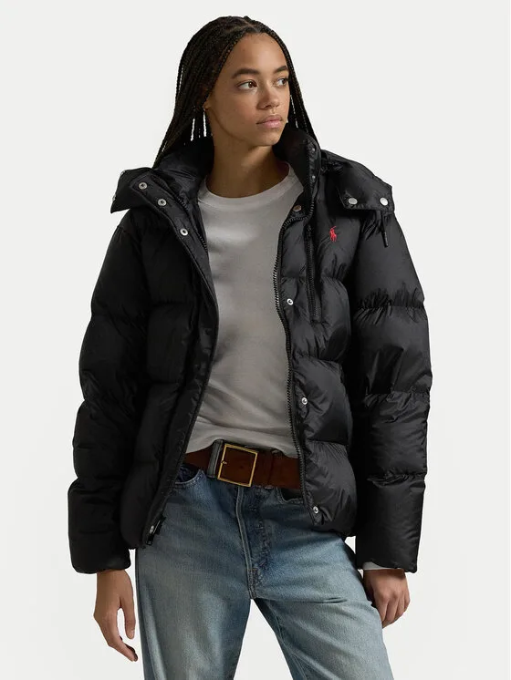 Дамско пухено яке Polo Ralph Lauren 211932183002 черно – Черен – Дамски пухени якета
