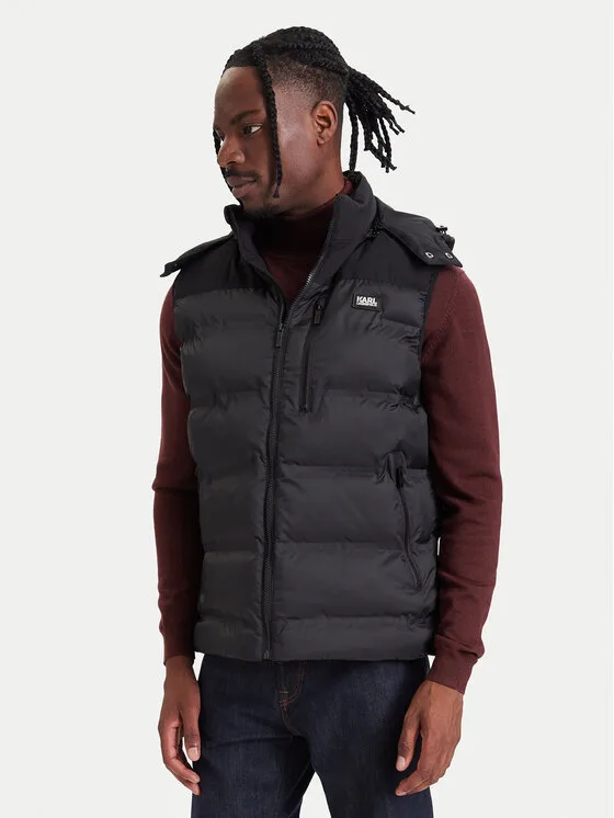 KARL LAGERFELD Елек 505023 564596 Черен Regular Fit – Мъжки елеци