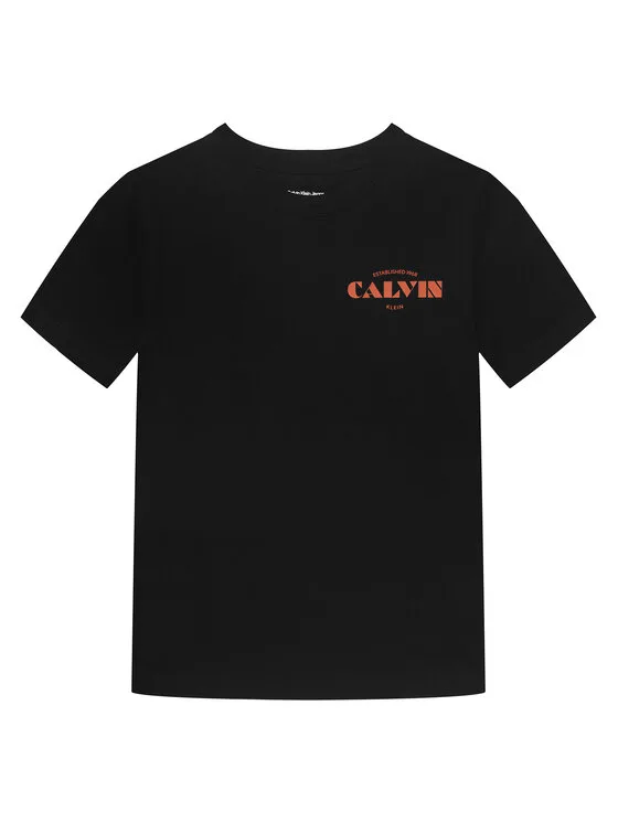 Calvin Klein Тишърт Small Chest LVCKTJA40B Черен Regular Fit – Мъжки тениски