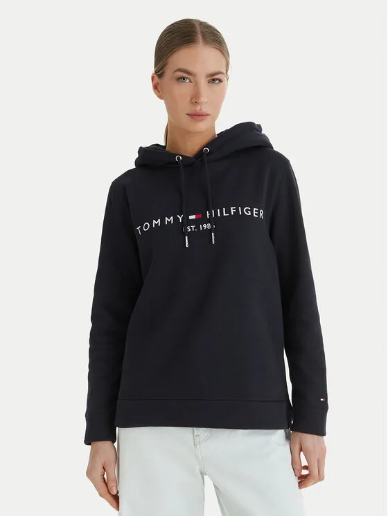 Tommy Hilfiger Суитшърт Heritage WW0WW31998 Тъмносин Regular Fit – Дамски суитшърти без цип