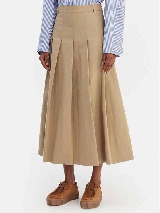 Weekend Max Mara Пола тип трапец Orme 2615101111 Бежов Regular Fit – Дамски поли тип трапец