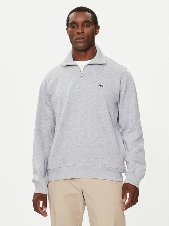 Lacoste Суитшърт SH1927 Сив Classic Fit – Мъжки суитшърти без цип