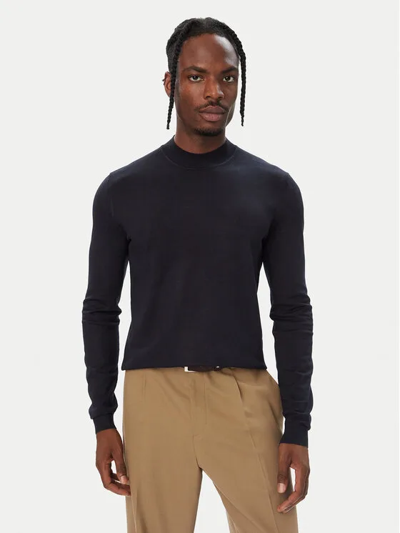 HUGO Пуловер San Marc 50546856 Тъмносин Slim Fit – Мъжки пуловери и жилетки