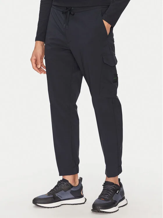BOSS Текстилни панталони T_Urbanex-CargoLight 50508339 Тъмносин Tapered Fit – Мъжки текстилни панталони