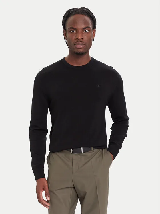 Calvin Klein Пуловер LV04LB305G Черен Regular Fit – Мъжки пуловери и жилетки