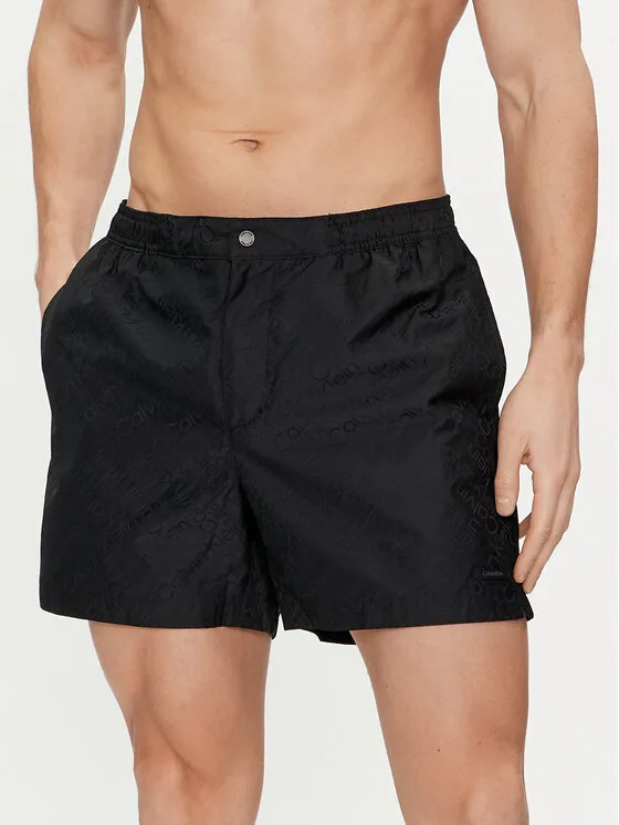 Мъжки плувни шорти Calvin Klein Swimwear KM0KM00943 черни – Черен – Мъжки бански
