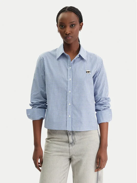 KARL LAGERFELD Риза B1W11020 Светлосиньо Regular Fit – Дамски ежедневни ризи