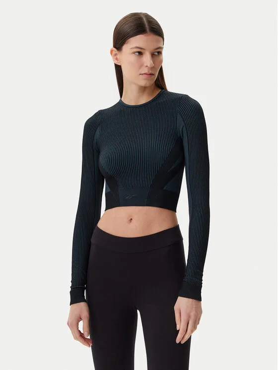 Reebok Тениска от техническо трико LAB Seamless 118570 Черен Slim Fit – Дамски тениски