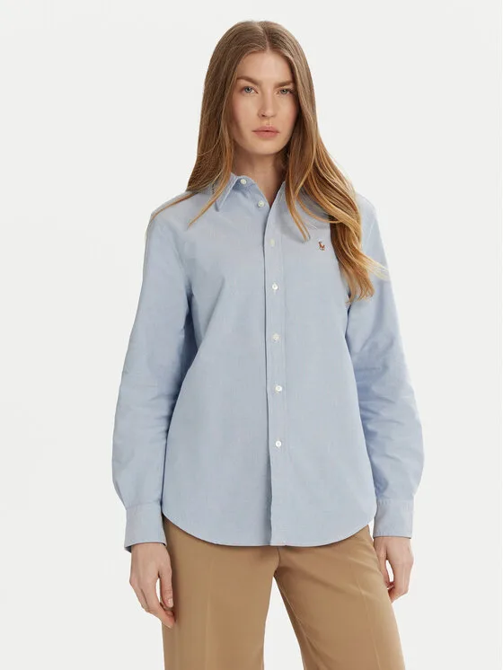 Дамска риза Polo Ralph Lauren 211970736002 синя – Дамски ежедневни ризи
