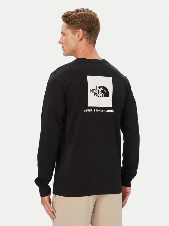 The North Face Тениска с дълъг ръкав Evolution Box Nse NF0A8B68 Черен Regular Fit – Мъжки тениски с дълъг ръкав