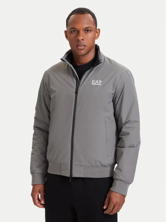 EA7 Emporio Armani Яке бомбър 8NPB20 PNFZZ U8085 Сив Regular Fit – Мъжки бомбър якета