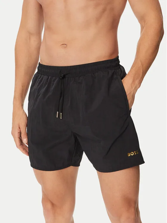 BOSS Плувни шорти Ole 50484440 Черен Regular Fit – Мъжки бански