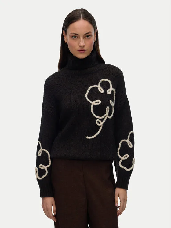 Vero Moda Поло Fatima 10335036 Кафяв Regular Fit – Дамски поло пуловери