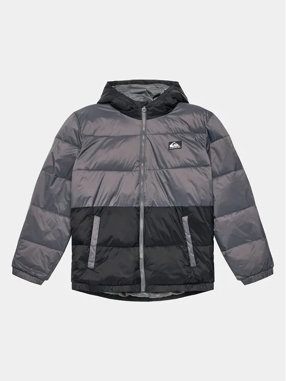 Quiksilver Пухено яке Wolfs EQBJK03277 Сив Regular Fit – Мъжки пухени якета