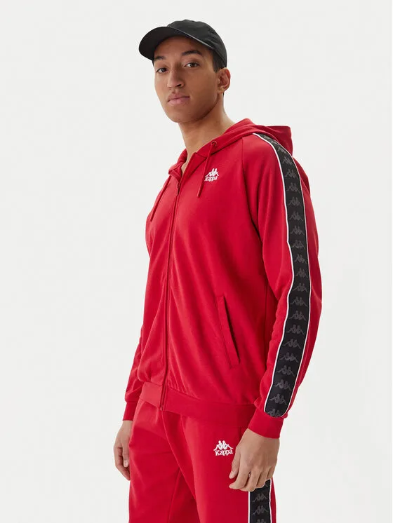 Kappa Суитшърт Banda Zamin 3 331U3ZW Червен Regular Fit – Мъжки суитшърти с цип