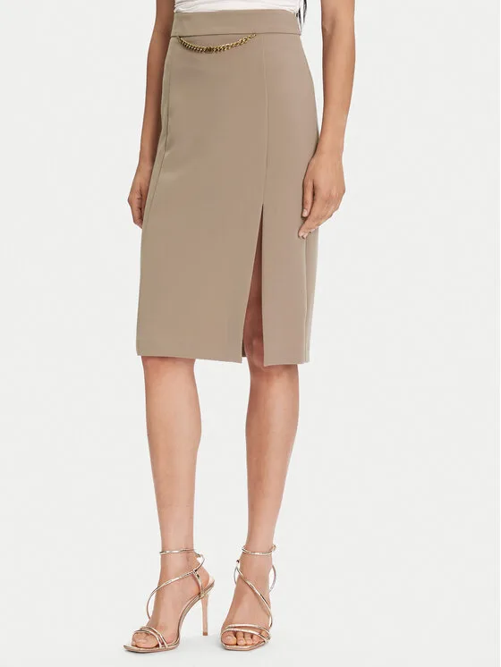 Marciano Guess Миди пола 5YGD07 7357A Бежов Regular Fit – Дамски миди поли