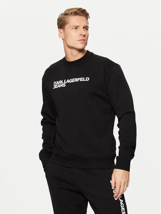 Мъжки суитшърт Karl Lagerfeld Jeans A1M20001 черен – Мъжки суитшърти без цип