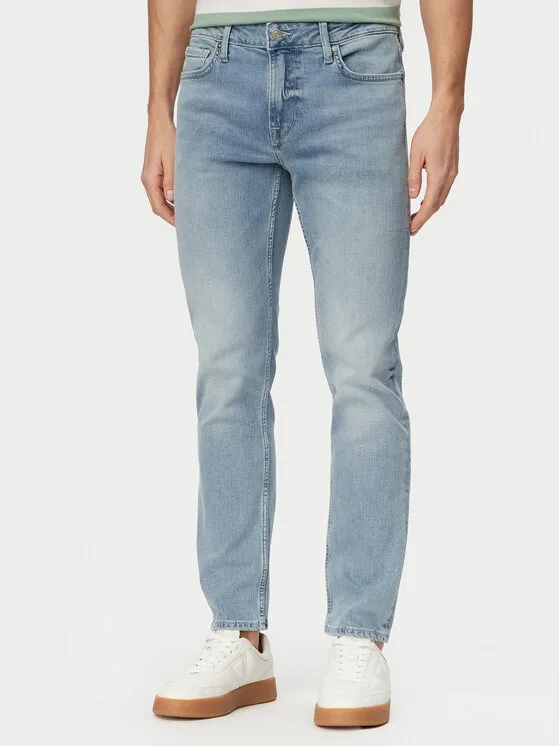 Мъжки дънки Guess светлосини – Мъжки slim дънки