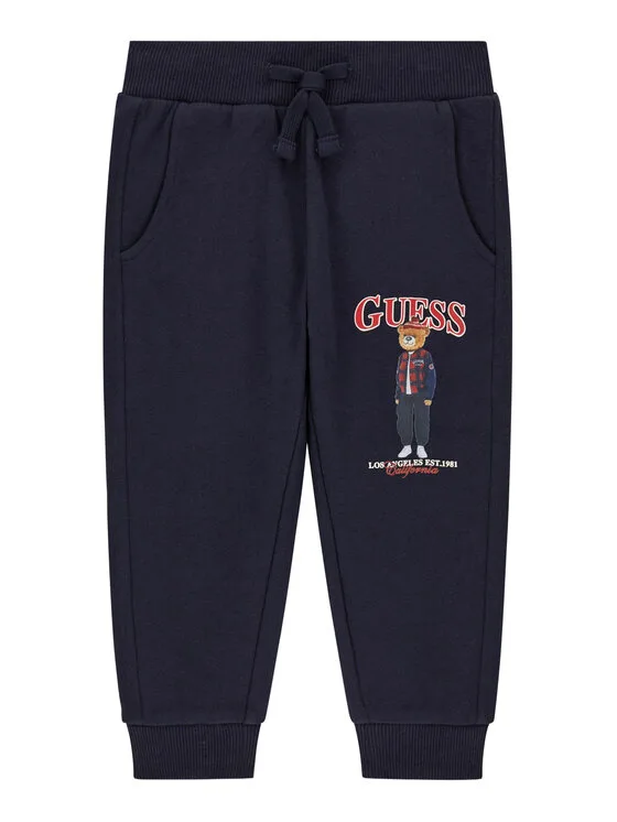 Guess Долнище анцуг N6BB03 K6119 Тъмносин Regular Fit – Мъжки спортни панталони