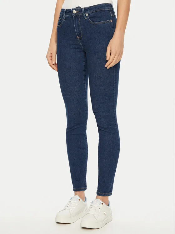 Tommy Hilfiger Дънки Como WW0WW43727 Тъмносин Skinny Fit – Дамски skinny дънки