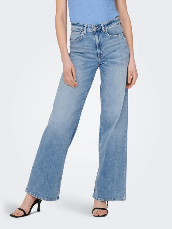 ONLY Дънки Madison 15282975 Син Wide Leg – Дамски wide leg дънки