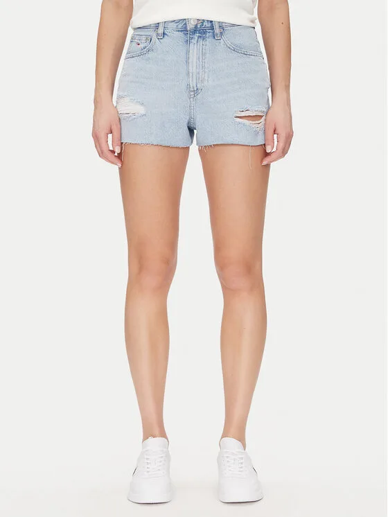 Tommy Jeans Дънкови шорти Hot Pant Bi6019 DW0DW20095 Син Regular Fit – Дамски дънкови шорти