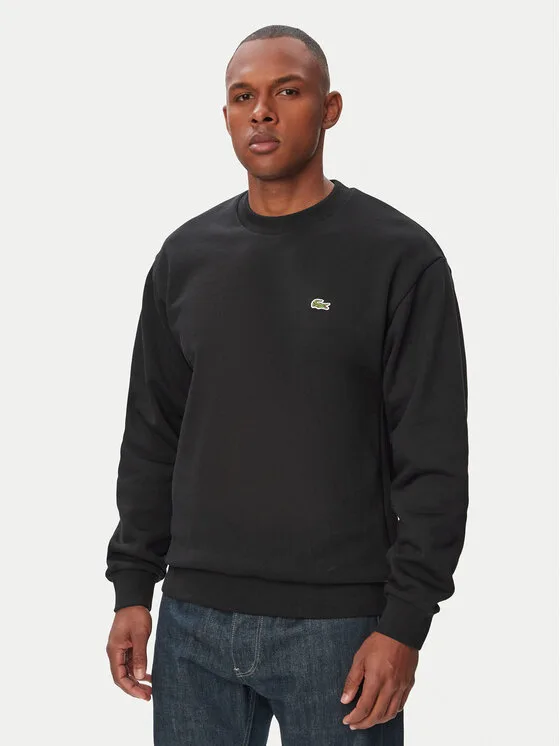 Lacoste Суитшърт SH8868 Черен Regular Fit – Мъжки суитшърти без цип