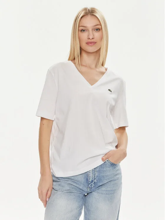 Lacoste Тишърт TF7300 Бял Regular Fit – Дамски тениски