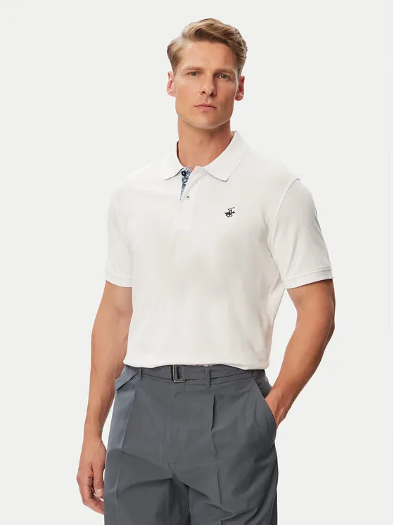 Мъжка поло тениска Beverly Hills Polo Club P-SS26M-P450106 бяла – Мъжки поло тениски