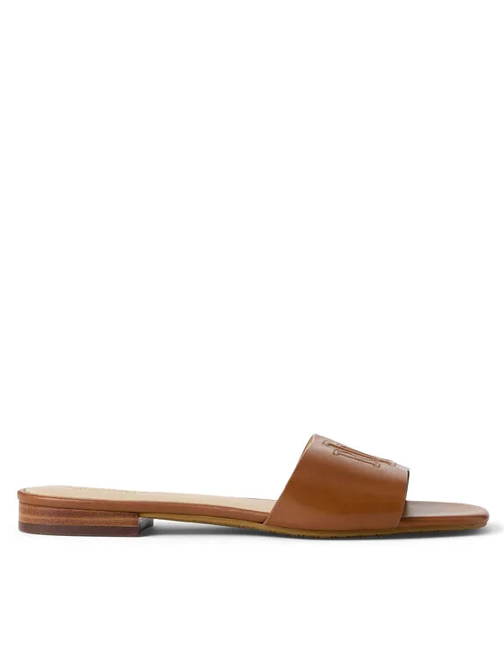 LAUREN RALPH LAUREN Чехли 802959142002 Кафяв – Дамски чехли