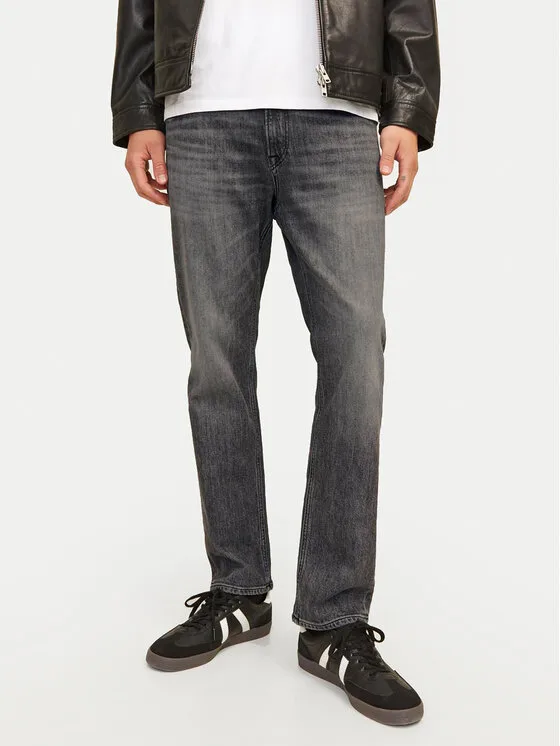 Jack & Jones Дънки Clark 12258108 Сив Regular Fit – Мъжки straight дънки