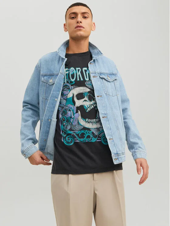 Jack & Jones Дънково яке Jean 12223612 Син Regular Fit – Мъжки дънкови якета