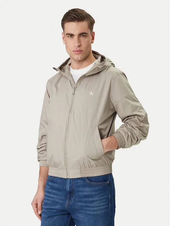 Мъжко яке Calvin Klein Jeans Harrington бежово – Мъжки преходни якета