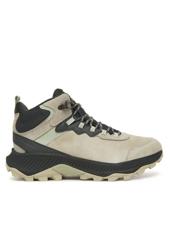 Merrell Туристически Speed Strike 2 Leather Mid Waterproof J038387 Бежов – Мъжки високи трекинг обувки