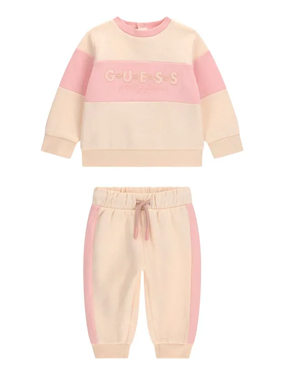 Детски анцуг Guess светлобежов – Детски комплекти