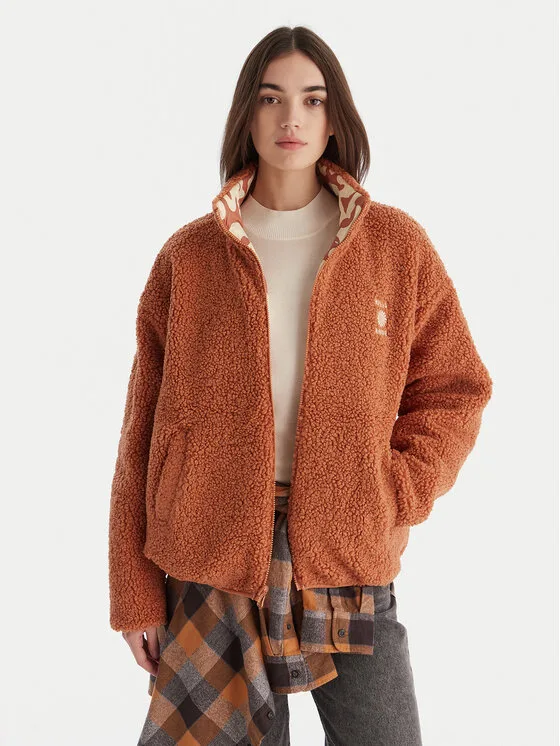 Дамски кожух Billabong кафяв – Дамски кожуси