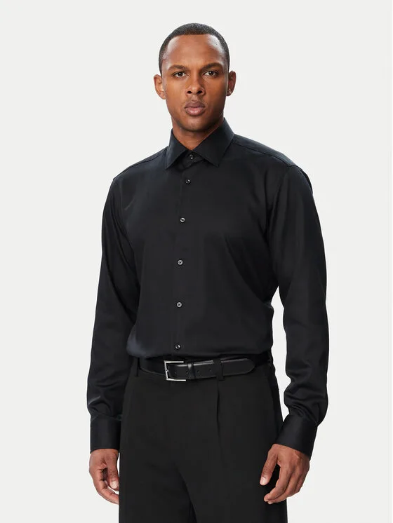 BOSS Риза Joe 50555711 Черен Regular Fit – Мъжки бизнес ризи