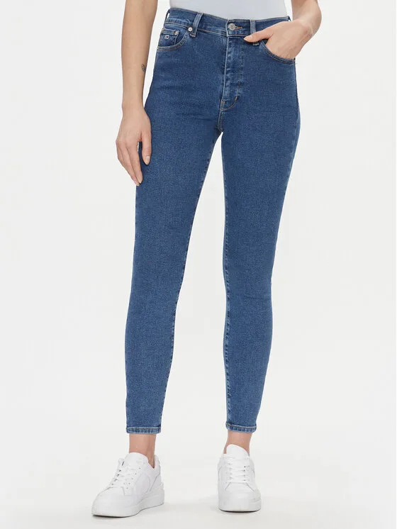 Tommy Jeans Дънки Sylvia DW0DW17147 Син Skinny Fit – Дамски skinny дънки