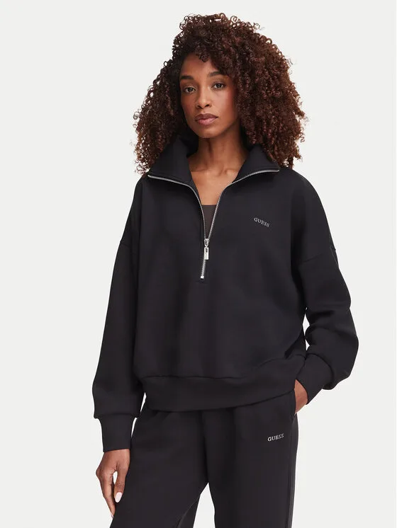 Guess Суитшърт V6YQ25 K4801 Черен Regular Fit – Дамски суитшърти без цип