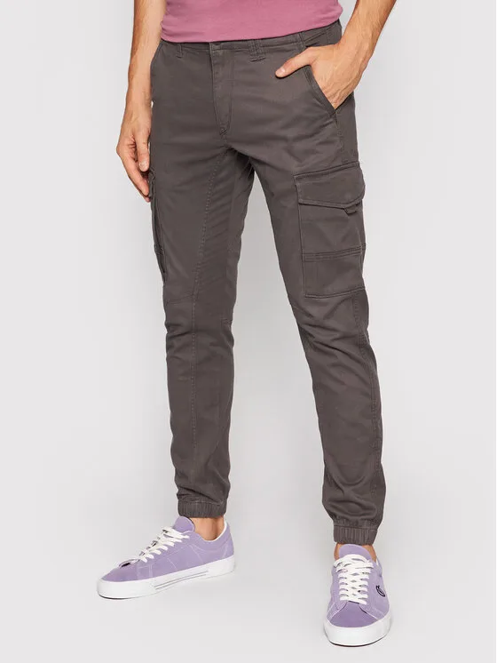 Мъжки панталон Jack & Jones Paul сив – Мъжки текстилни панталони
