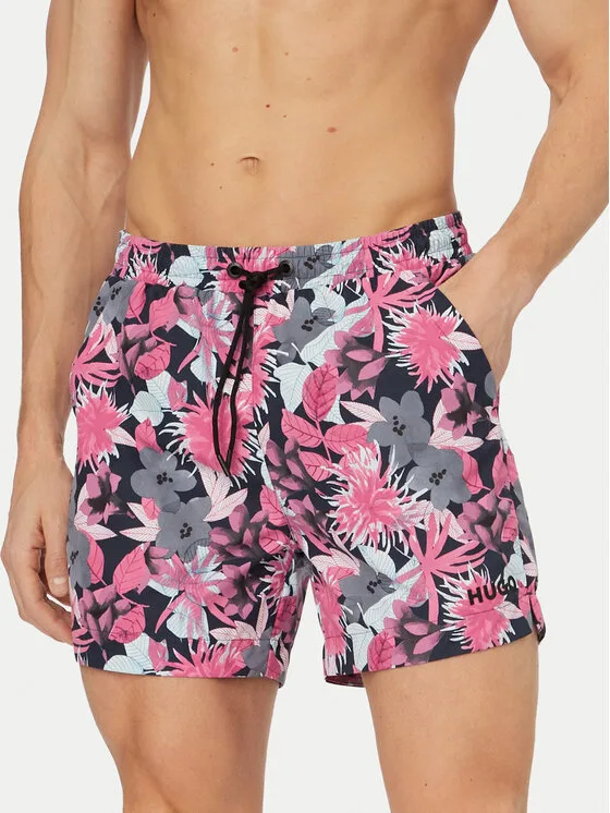 HUGO Плувни шорти Calala 50510061 Розов Regular Fit – Мъжки бански