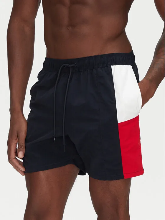 Мъжки плувни шорти Tommy Hilfiger UM0UM03483 тъмносини – Мъжки бански