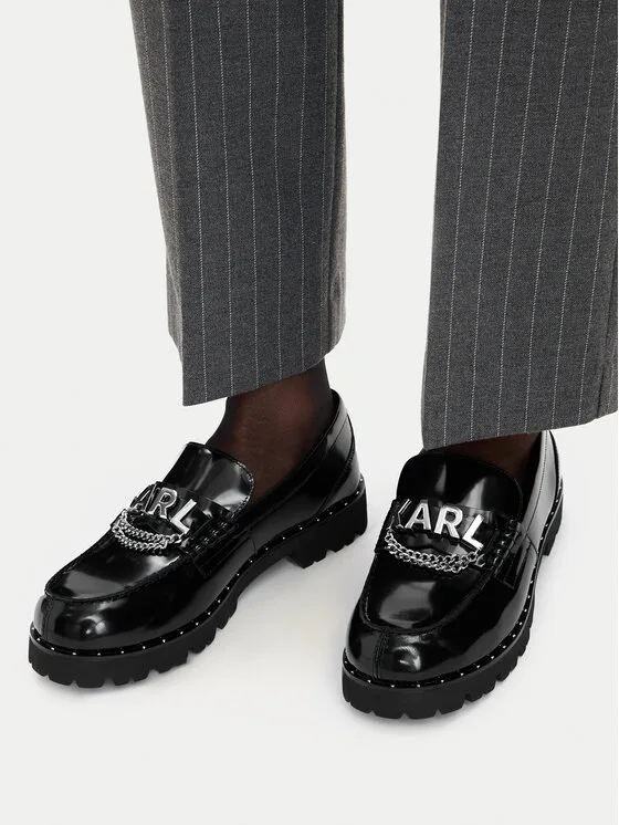 Дамски лоуфъри KARL LAGERFELD Lowell черни – Черен
