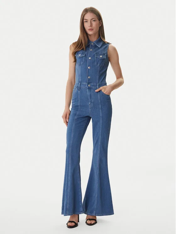 Guess Гащеризон W6GK74 D0874 Син Regular Fit – Дамски гащеризони