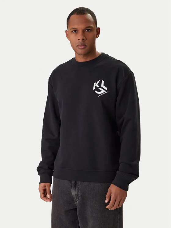 Karl Lagerfeld Jeans Суитшърт B1M20050 Черен Regular Fit – Мъжки суитшърти без цип