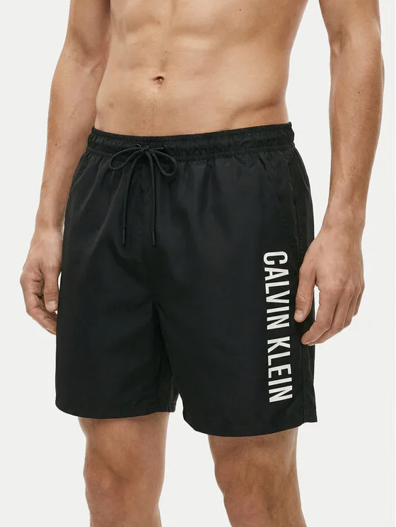 Мъжки плувни шорти Calvin Klein Swimwear LV00N61047 черни – Черен – Мъжки бански